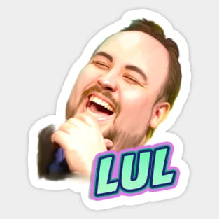 twitch emote LUL HD redesigned TotalBiscuit - Cynical Brit Sticker